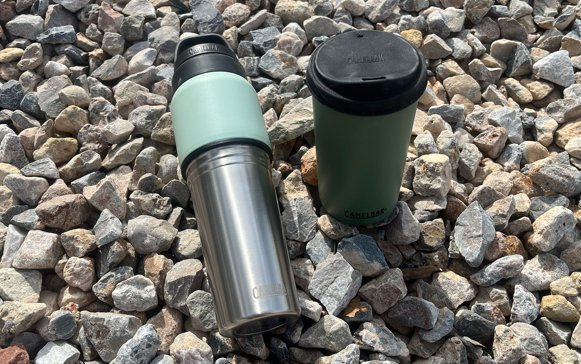 The Camelbak Multibev is a tumbler and water bottle in one.