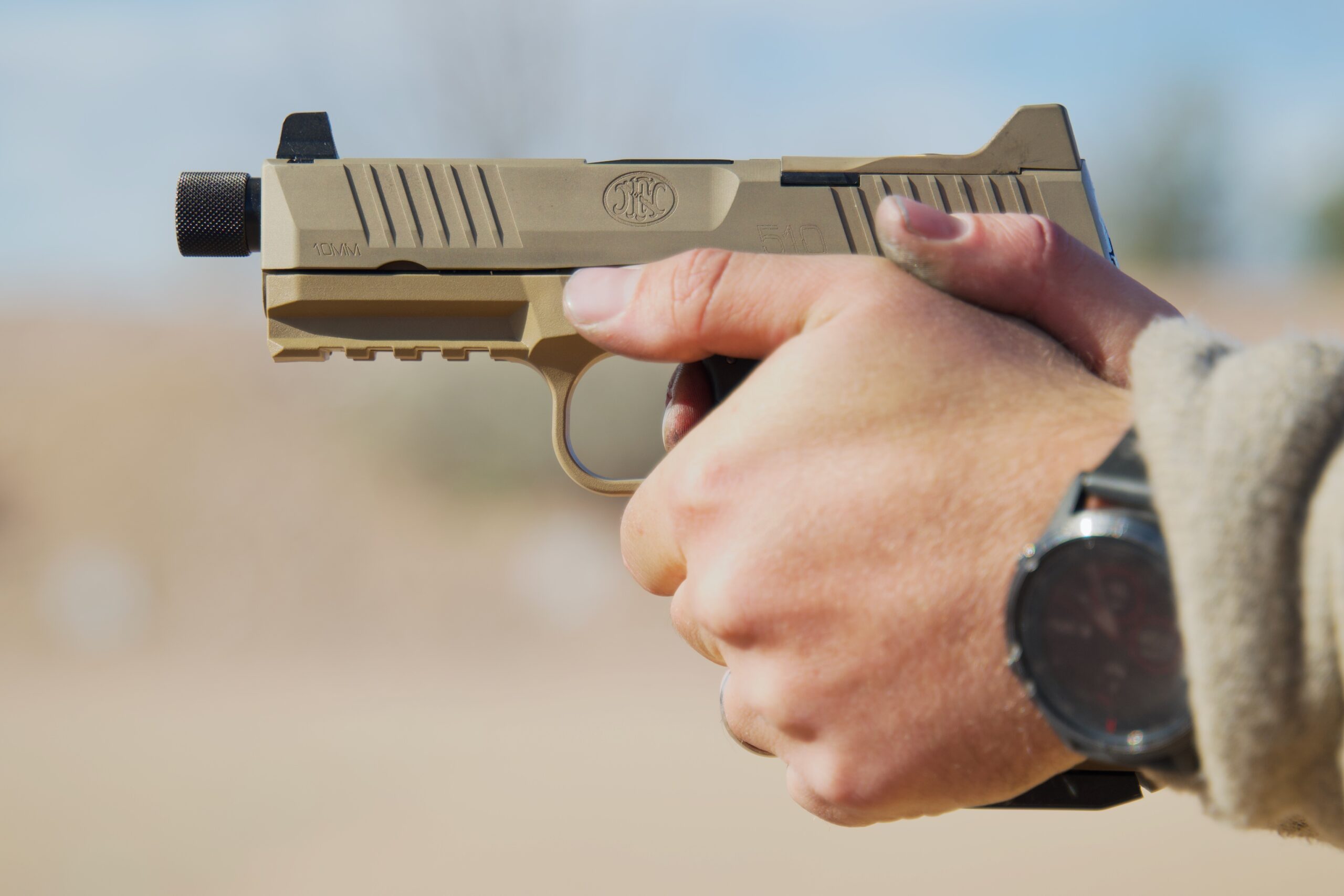 One of the best hanguns chambered in 10mm, the FN 510 Tactical