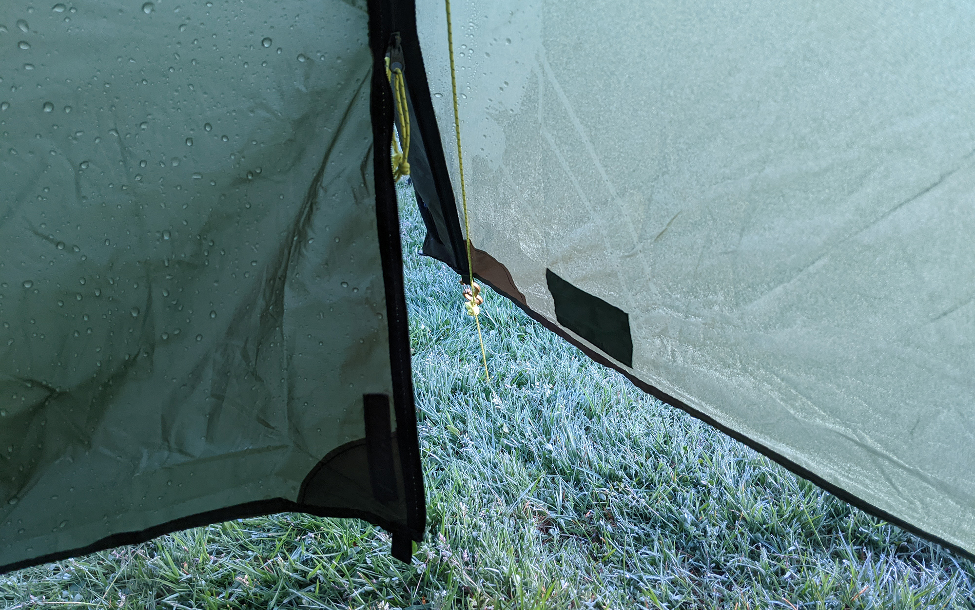 Being able to adjust the guyline of the tent door while still wrapped up in your sleeping bag is a game changer.