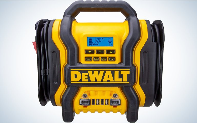 The DeWalt DXAEPS14 Power Station includes an air compressor.