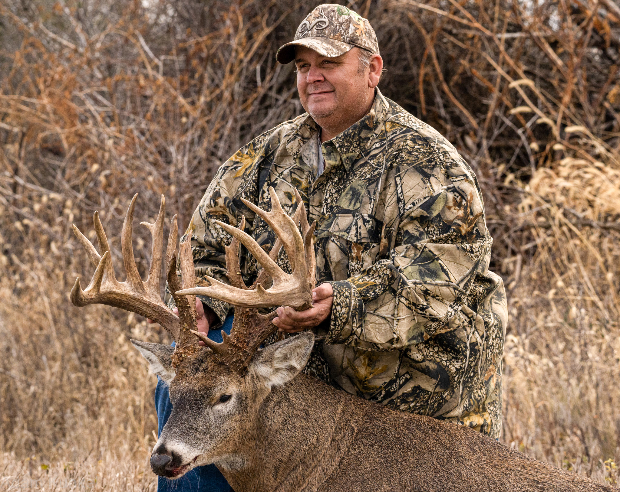 A giant Kansas buck taken with a crossbow