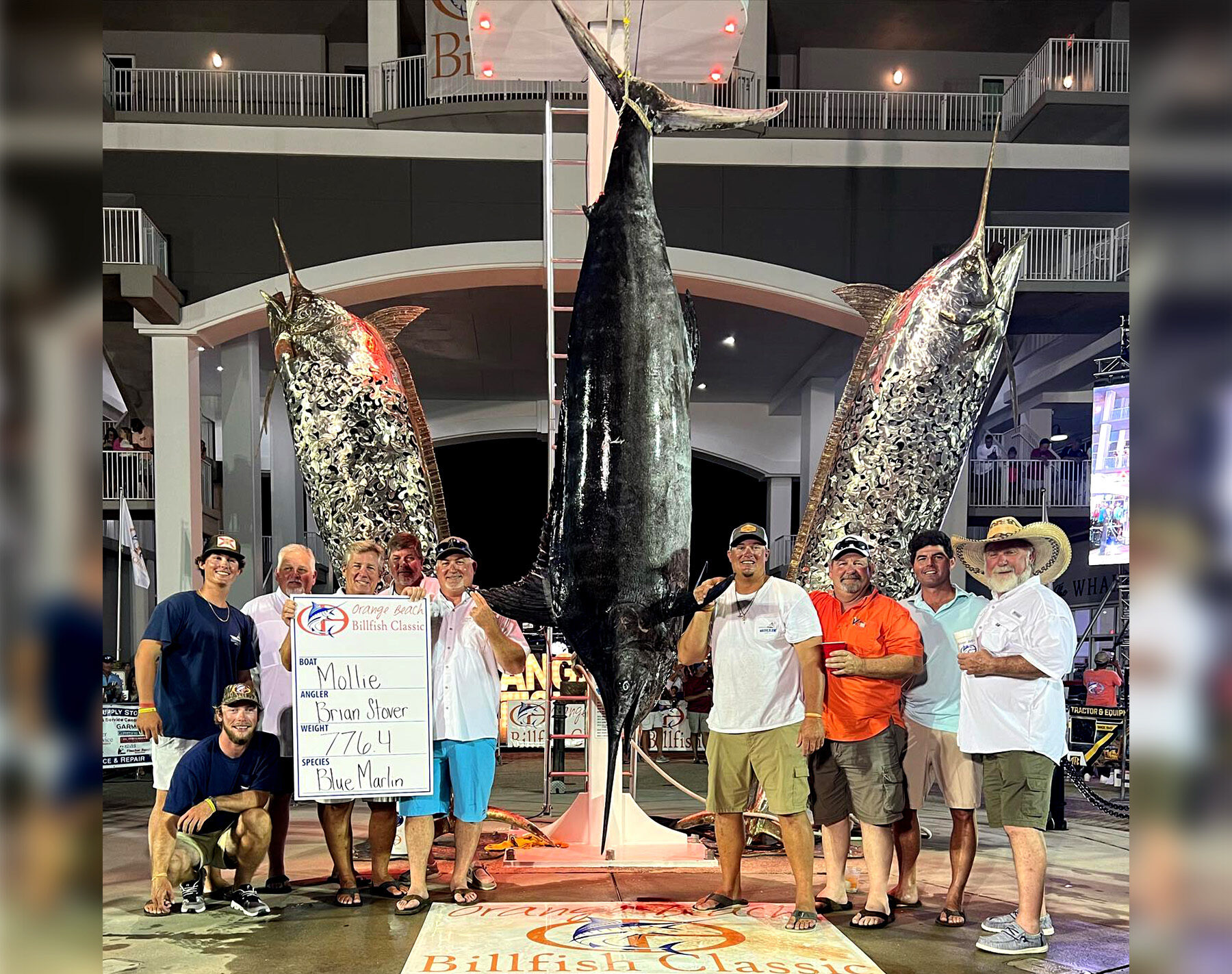 Giant blue marlin, caught on light tackle, is a pending world record