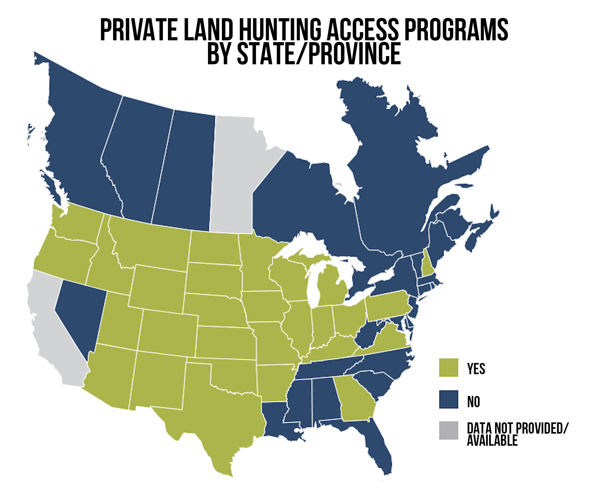 Private land hunting access programs in the U.S.