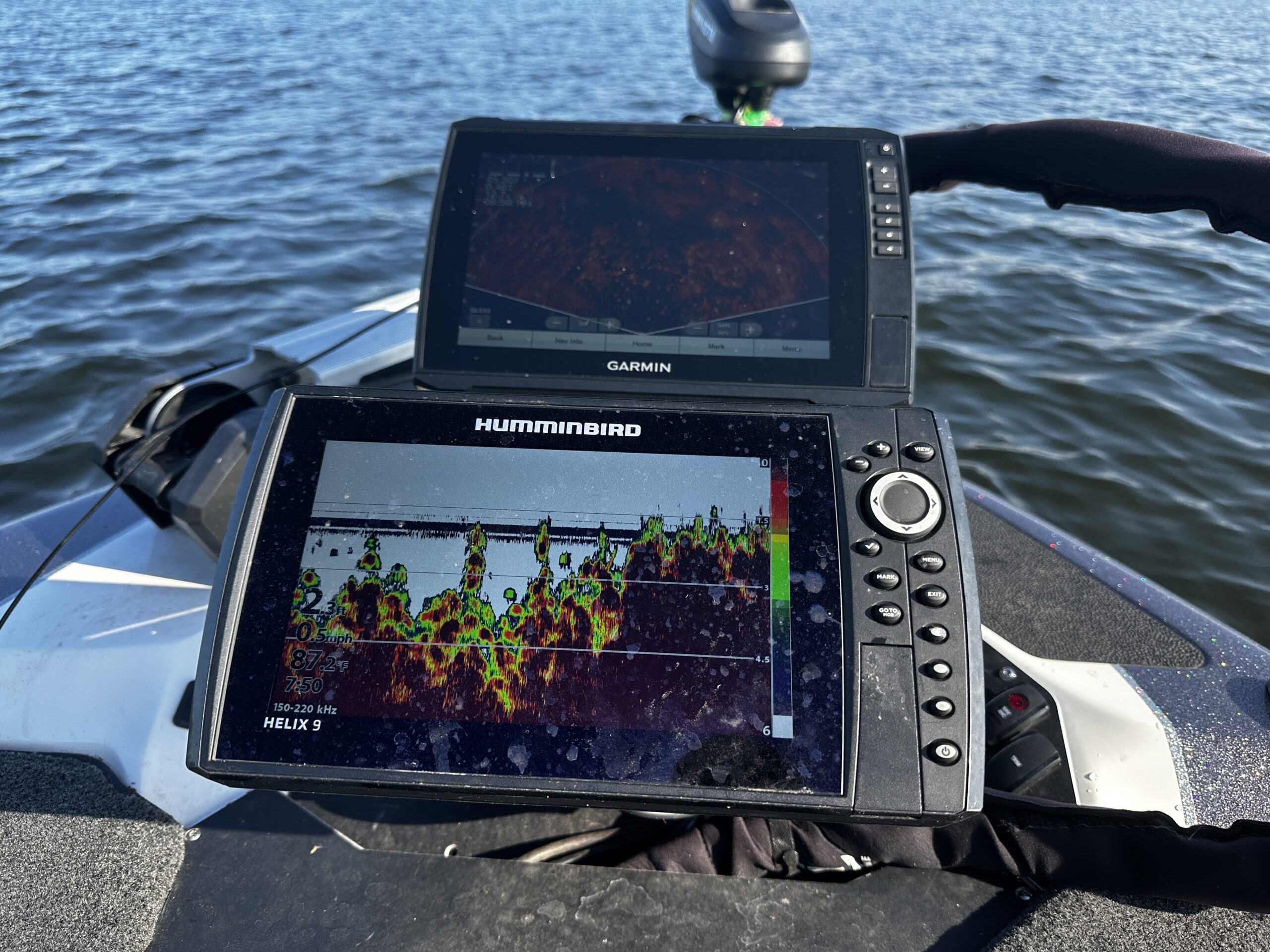 Two of the best fish finders, the Humminbird Helix and Garmin Echomap