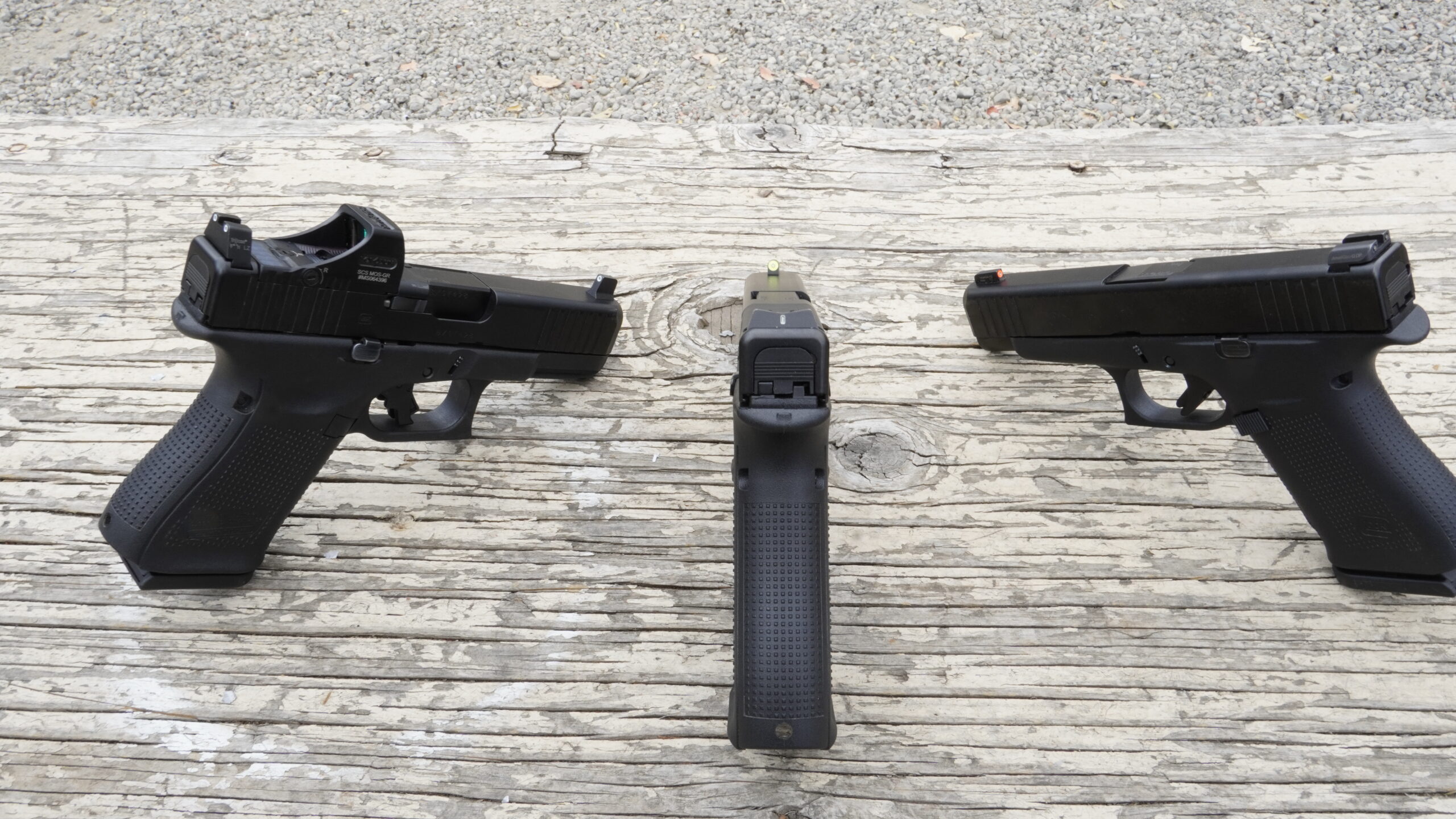 The author tested the best Glock sights on a variety of handguns.