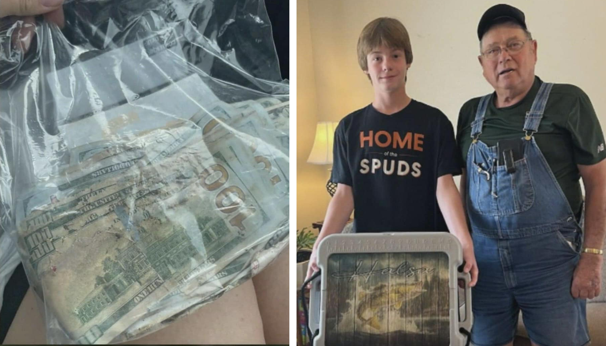 A 14 year old from Minnesota caught a wallet, and returned it to its owner.