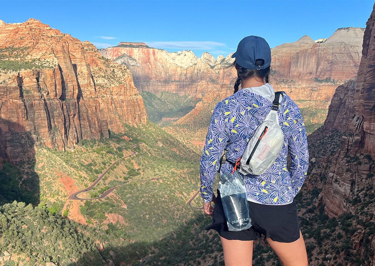 back to school jansport backpack Right Pack Color:Surreal Swirlies Carry your essentials and Patlollav Hiking Fanny Pack display-in-store