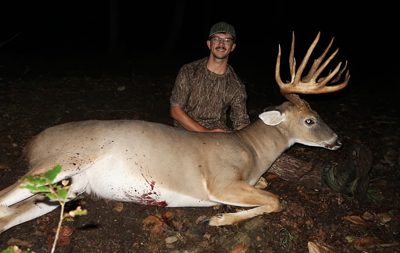 A profile view of a nice 160-inch buck tagged in North Carolina.
