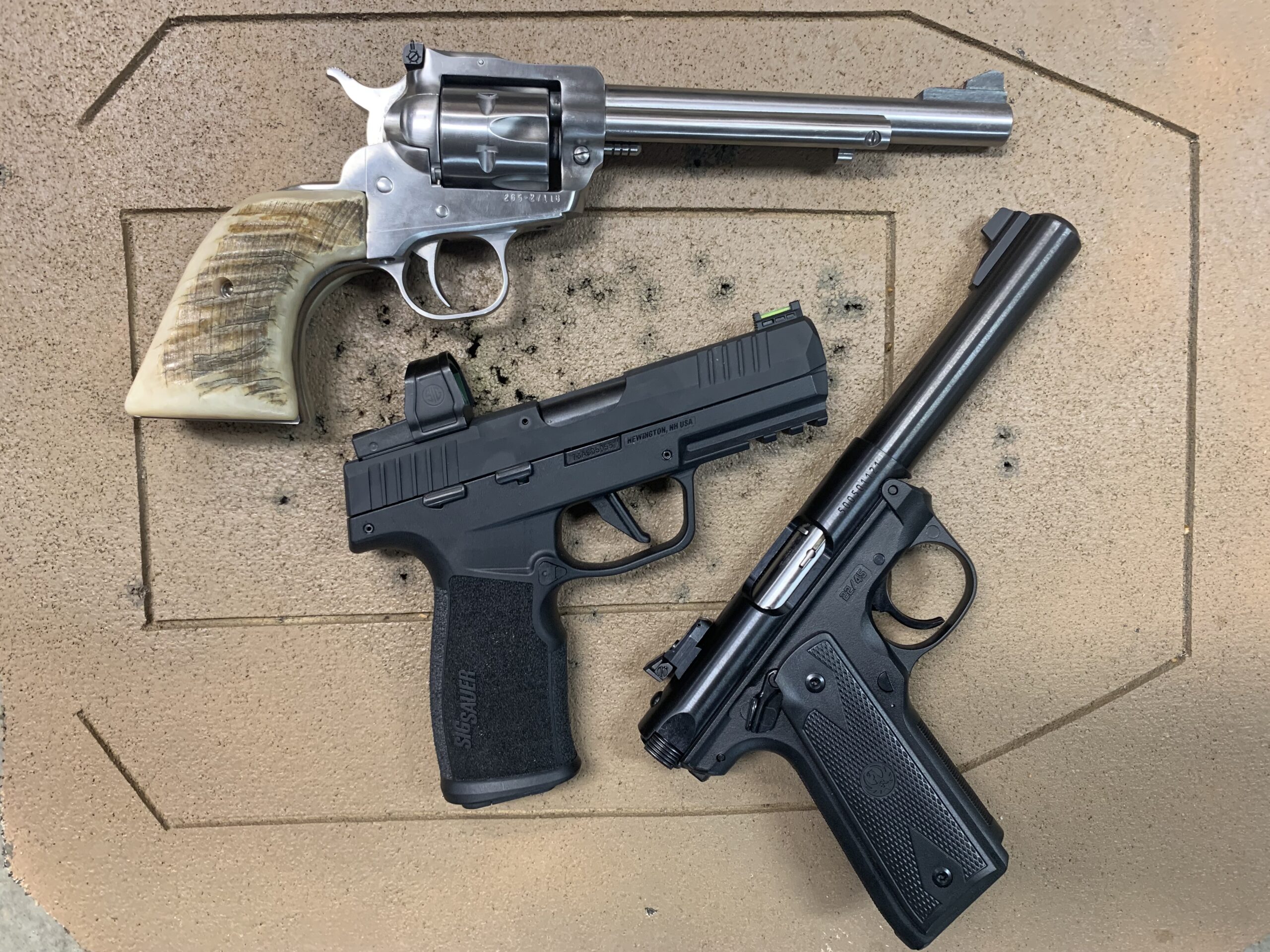different styles of .22 pistols