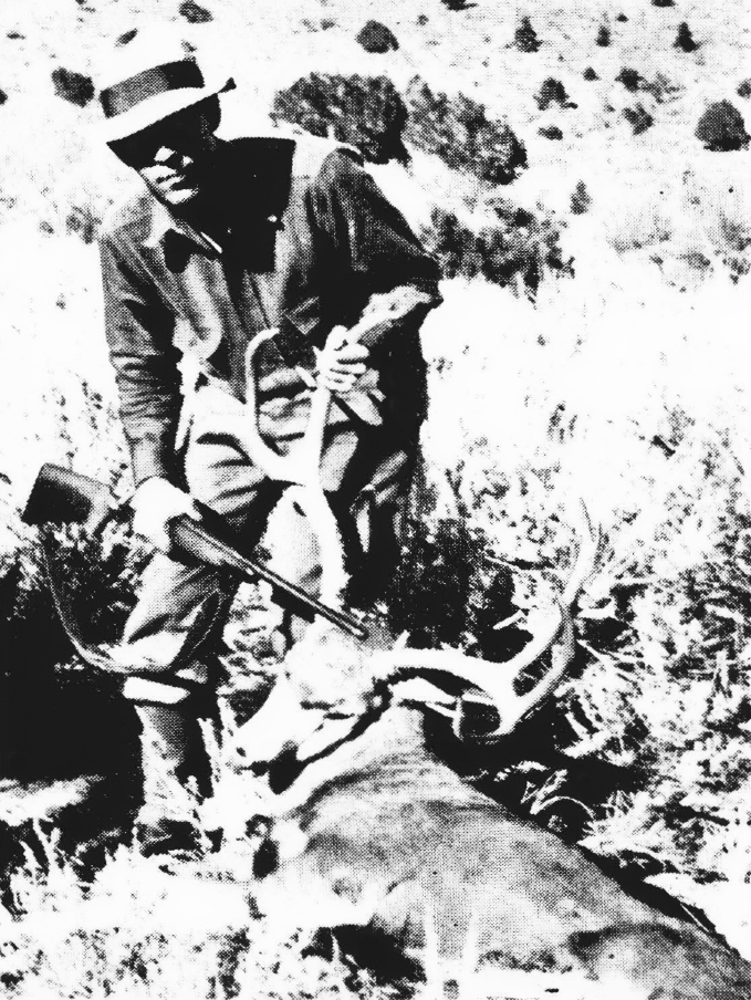 Jack O'Connor with a nice mule deer buck.