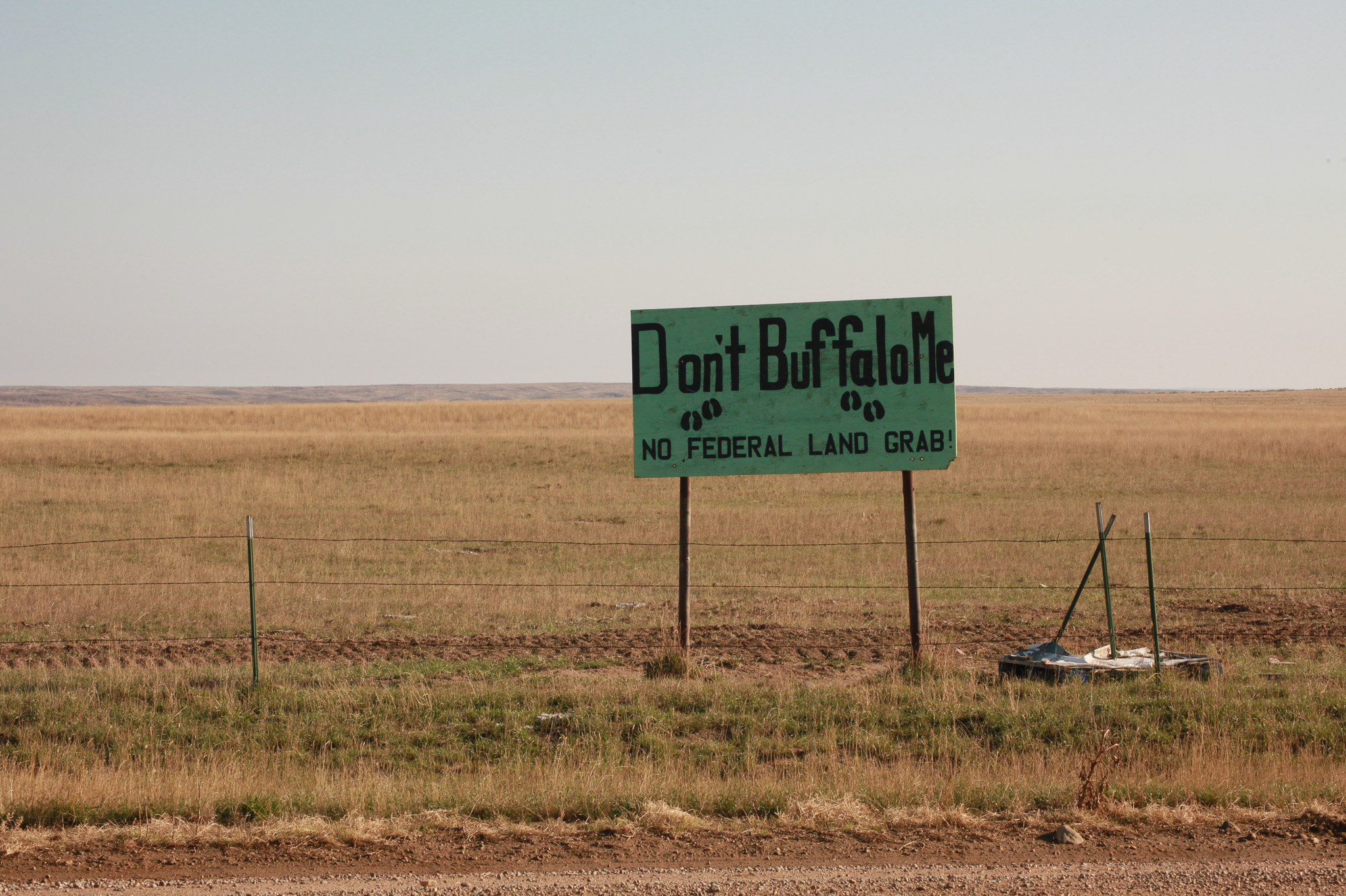 An anti-bison sign in Montana.