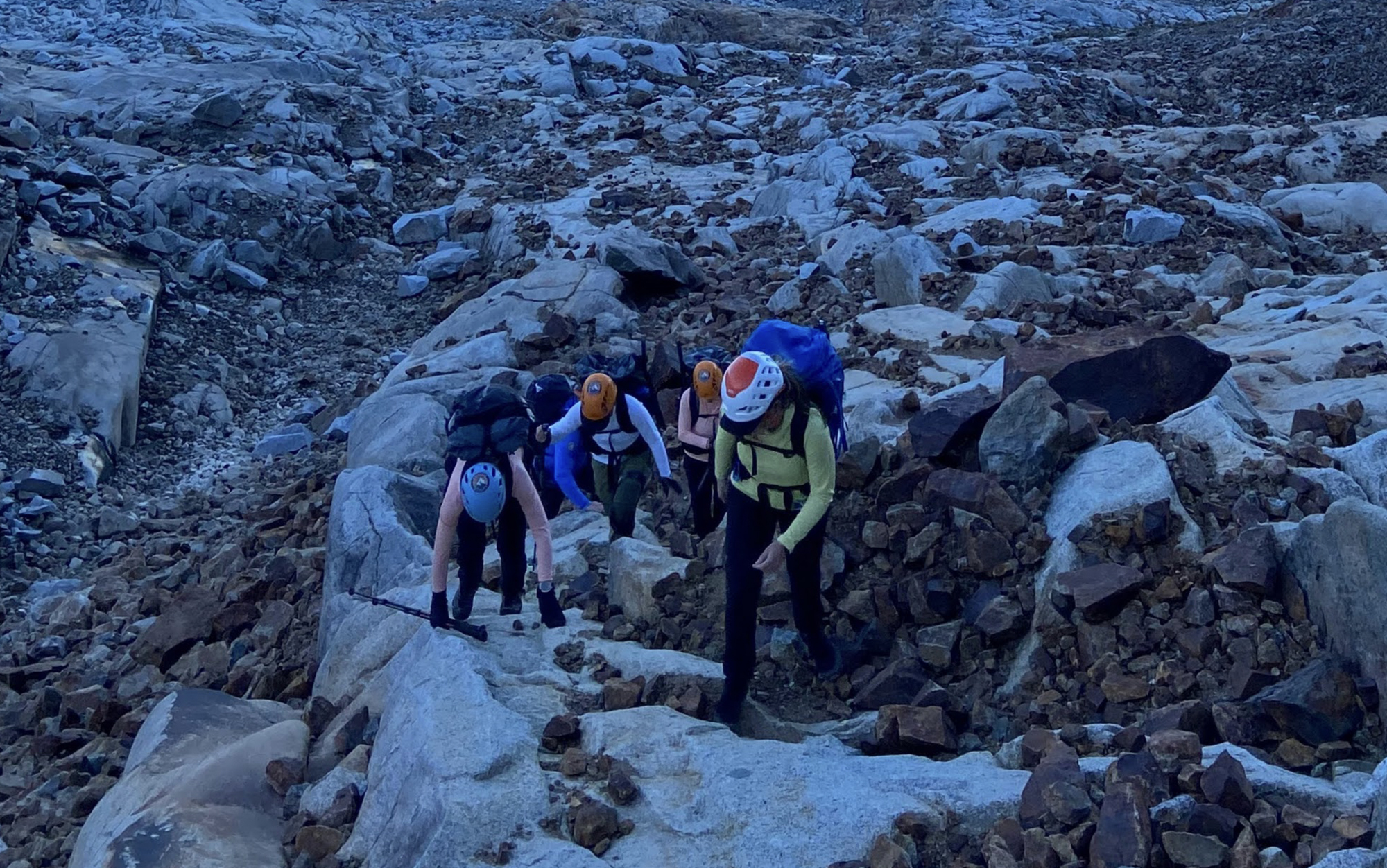 Title Rock Scrambling at the Base of Sahale Peak