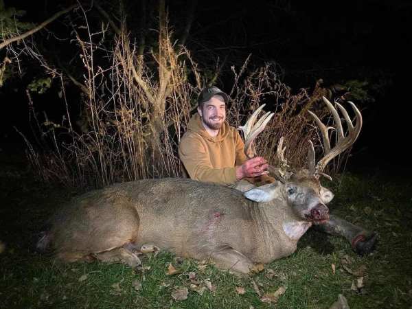 Wisconsin Bowhunter Tags Legendary 212-Inch Buck from a Brush Blind
