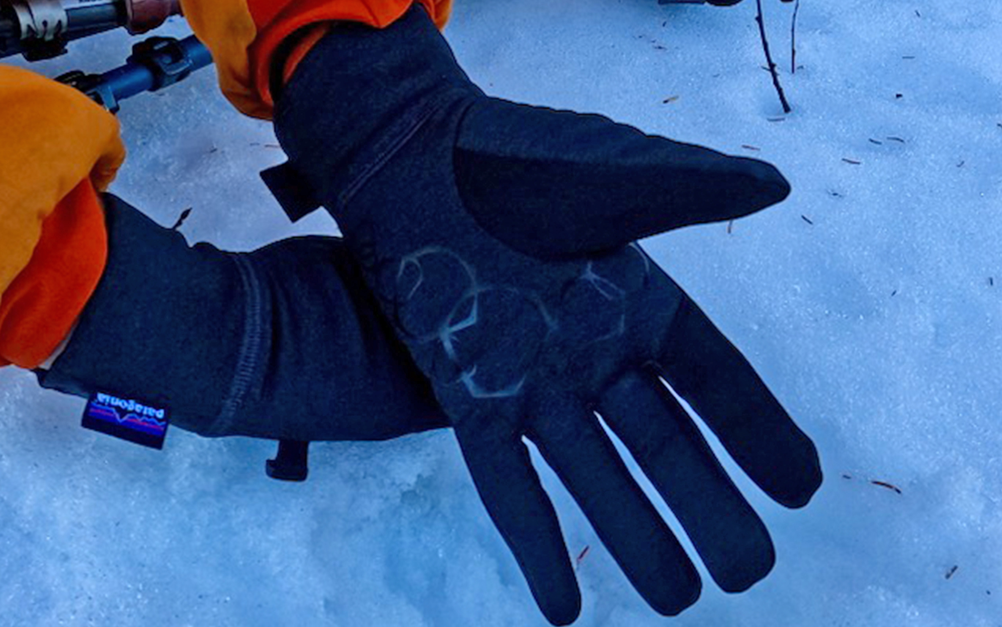 Patagonia's glove liners have grips on the palm.