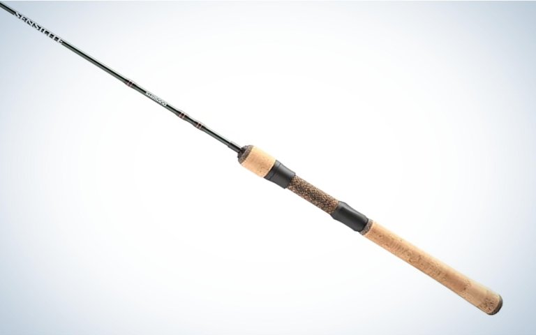 A close-up of the Shimano Sensilite A spinning rod.