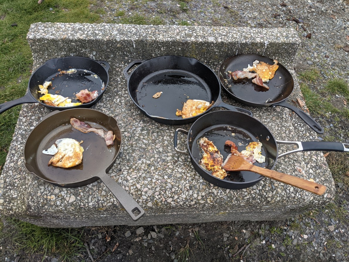 Testing the best cast iron skillets for camping