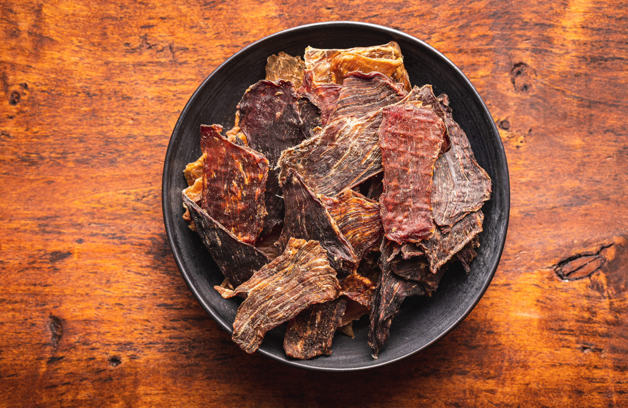 dehydrated meat in a bowl