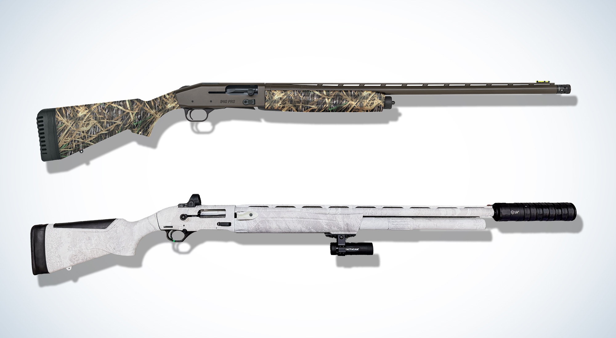 Two optic-ready waterfowl shotguns.