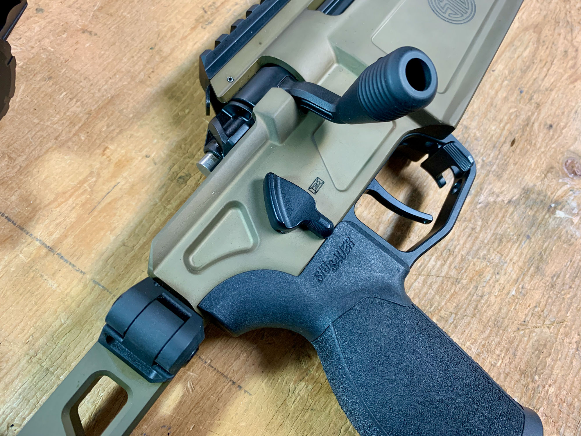 Sig cross magnum safety thumb rest