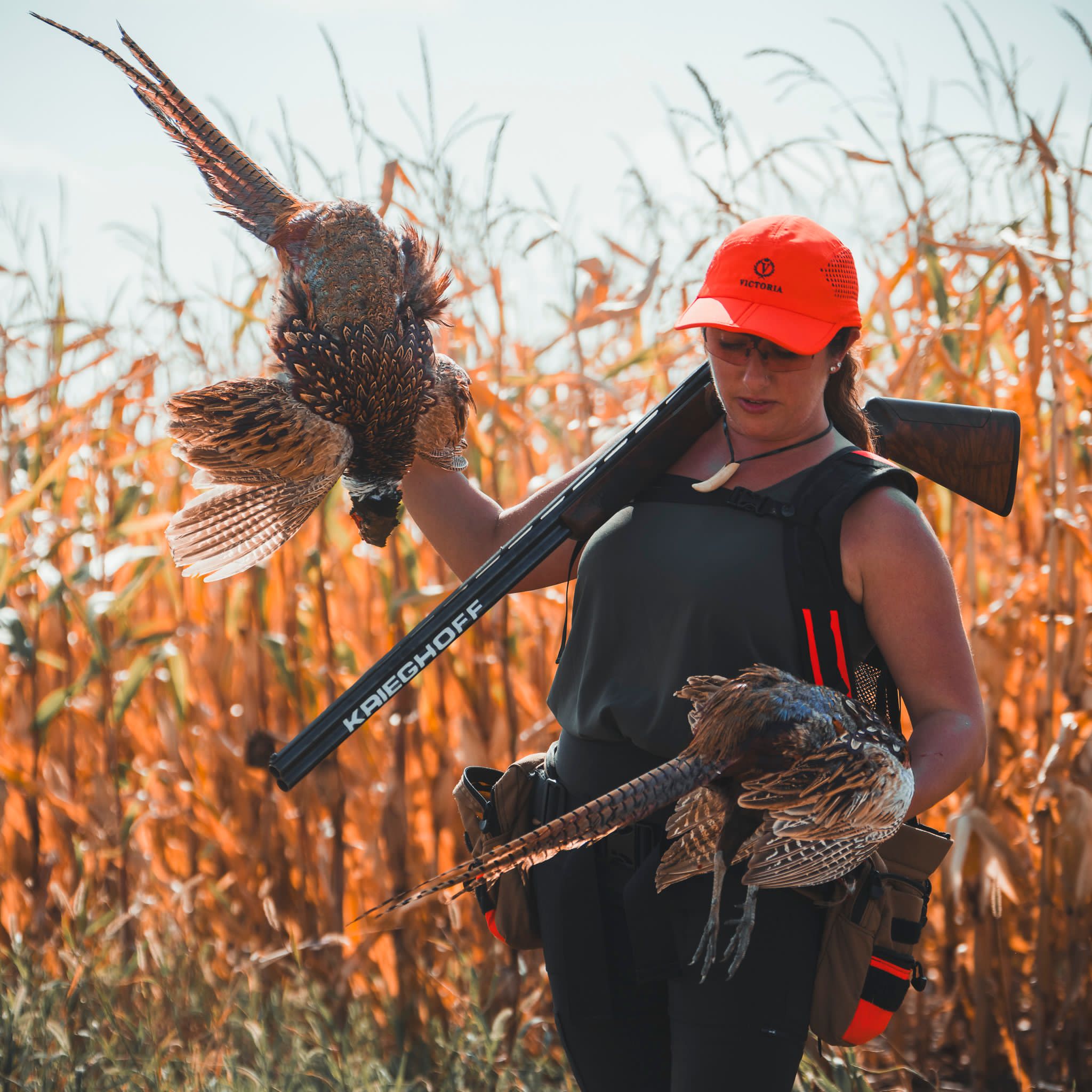 Hunter with Krieghoff K-20 Victoria pheasant hunting