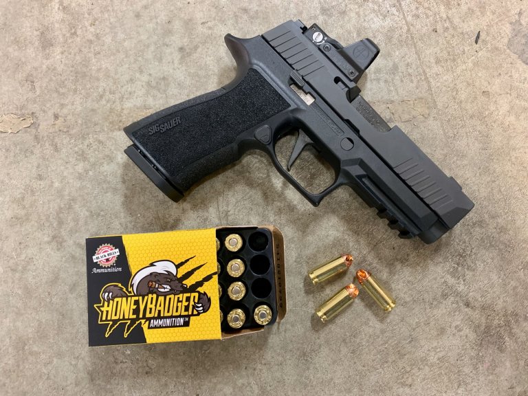 Sig Sauer P320 Xten Comp and Black hills honeybadger 10mm ammo