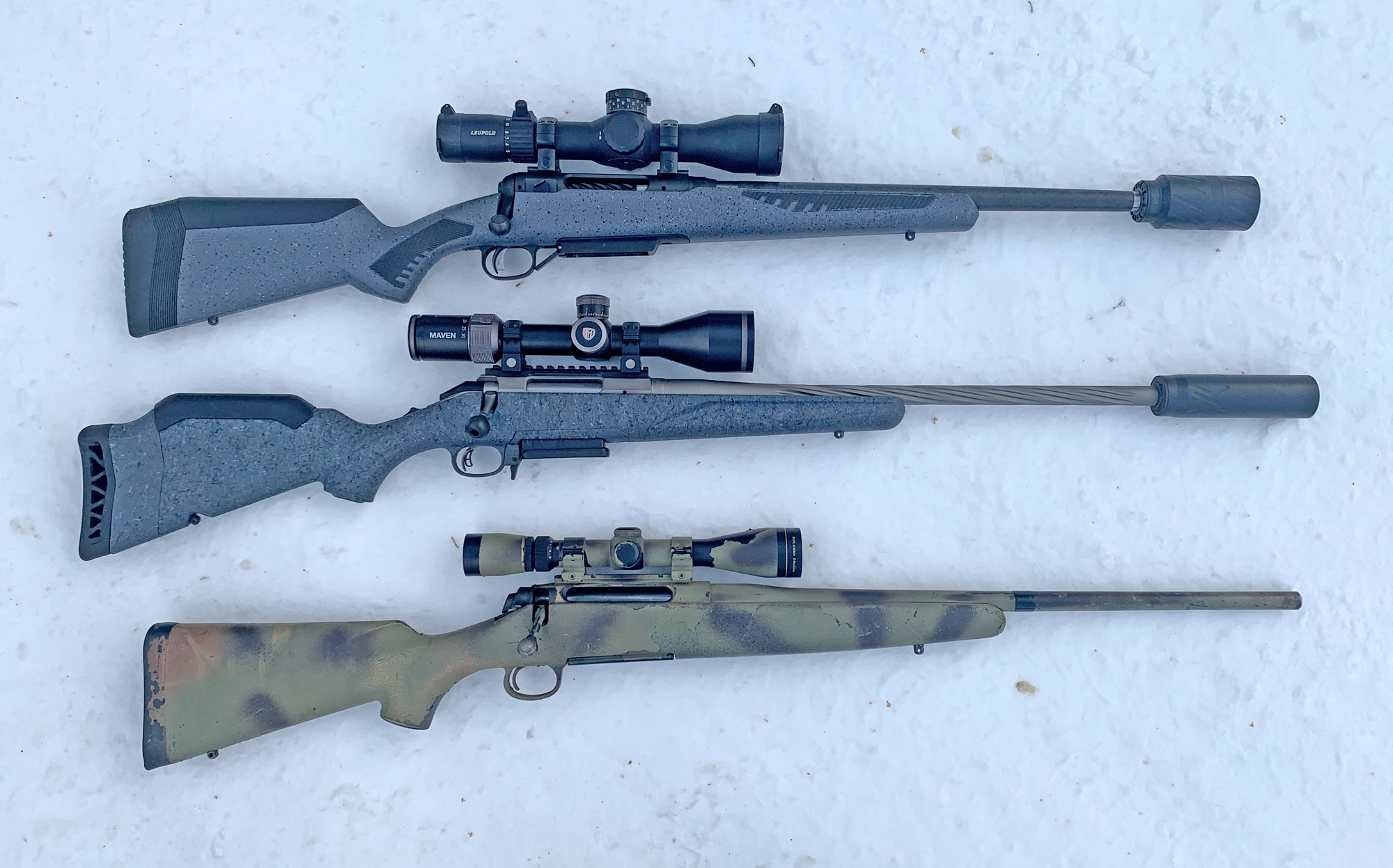 Node testing rifles: Savage 110 carbon predator, ruger american gen 2, and Remington 710