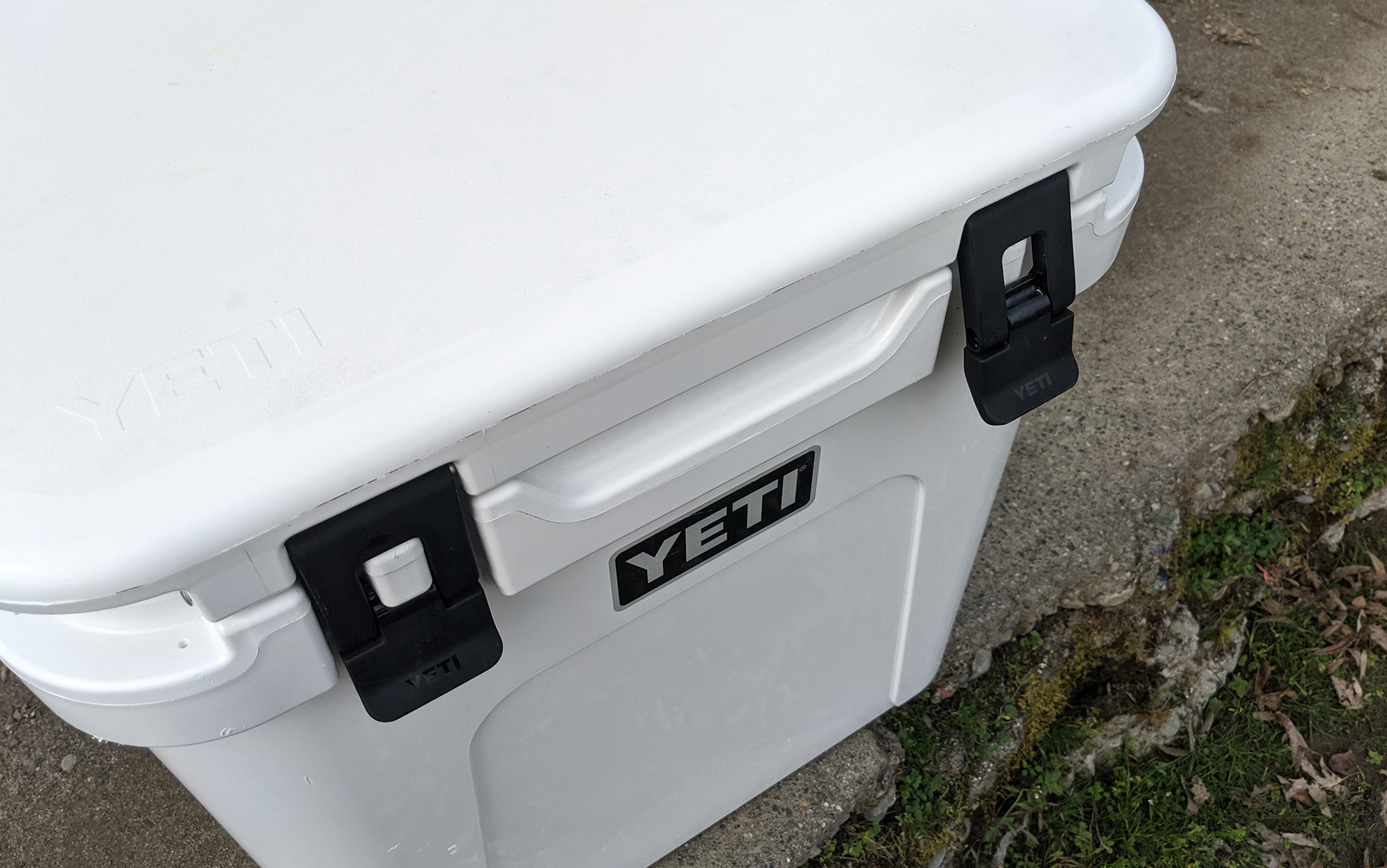 A close-up of Yeti's latches.