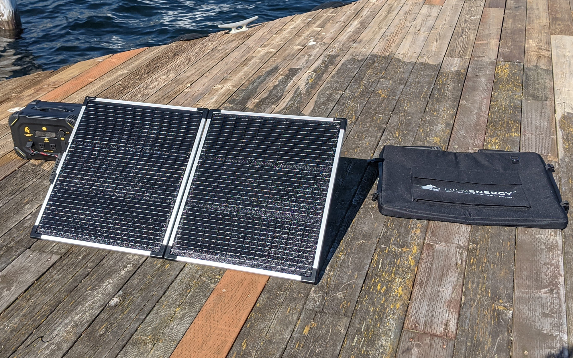 We tested the Lion portable solar panels.