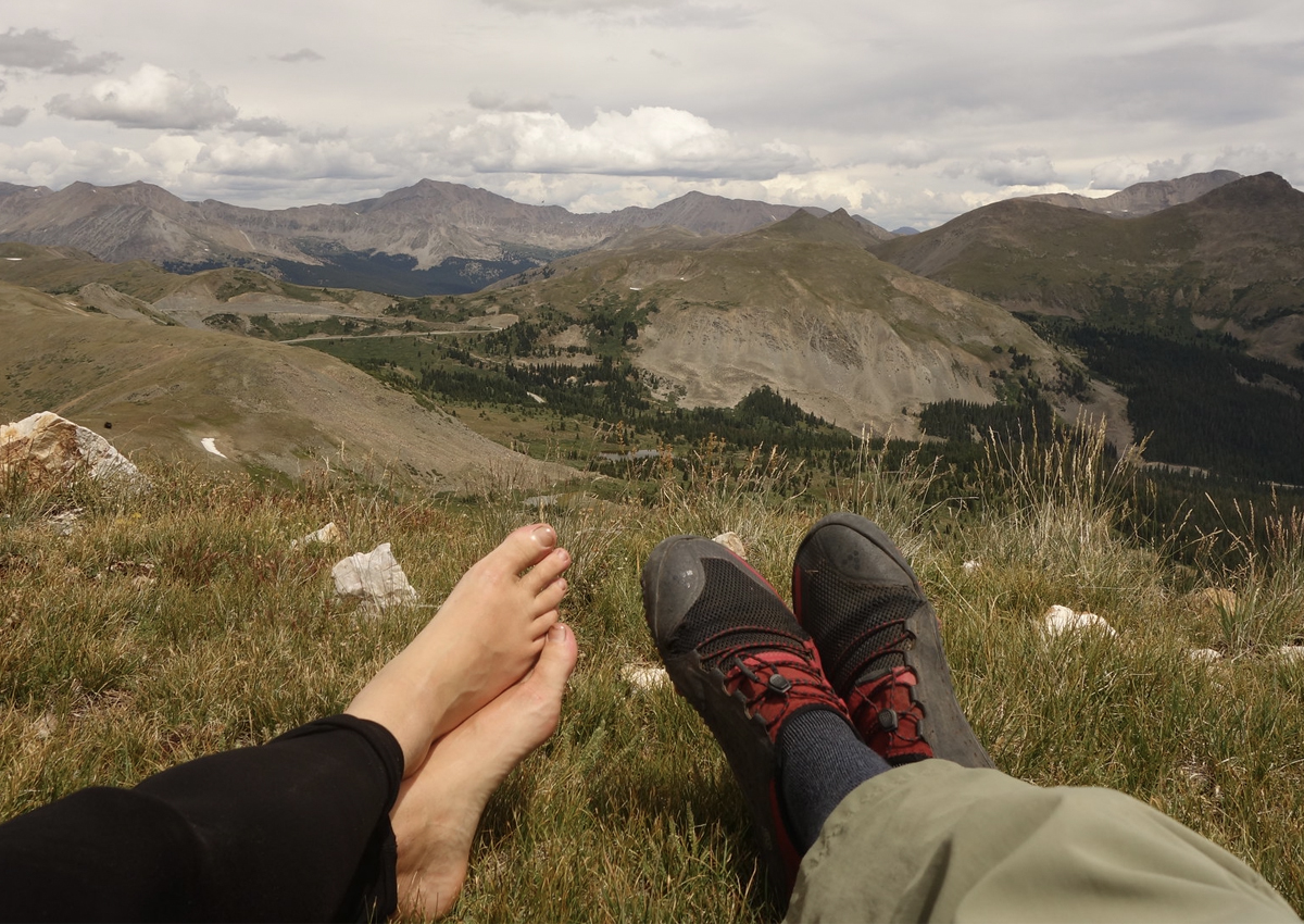 Feet in front of a vista