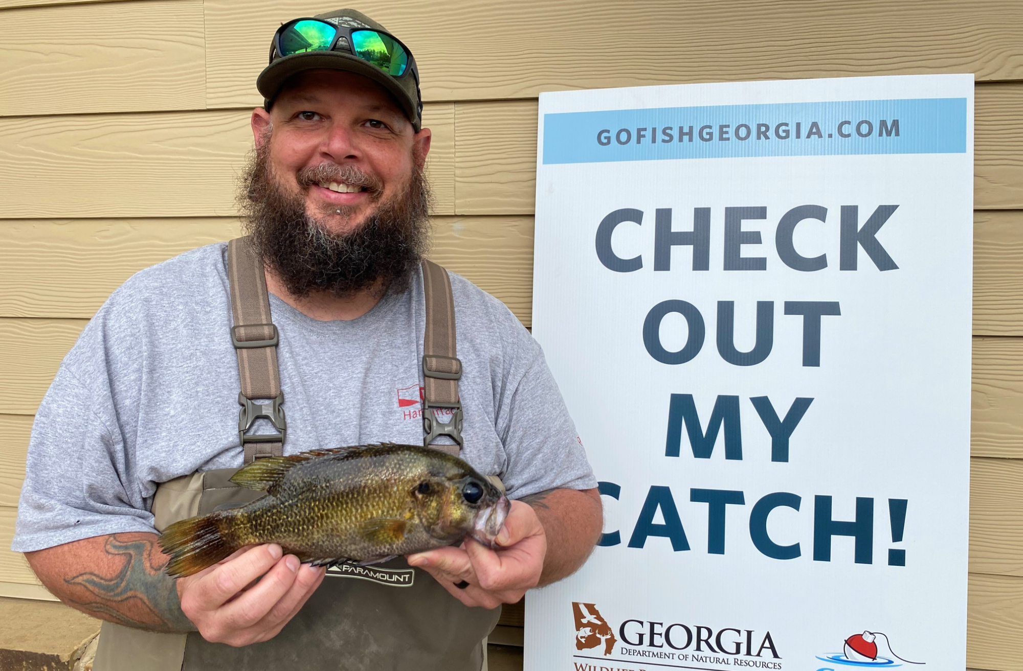 Jeffrey Forester holds a Georgia record rock bass.