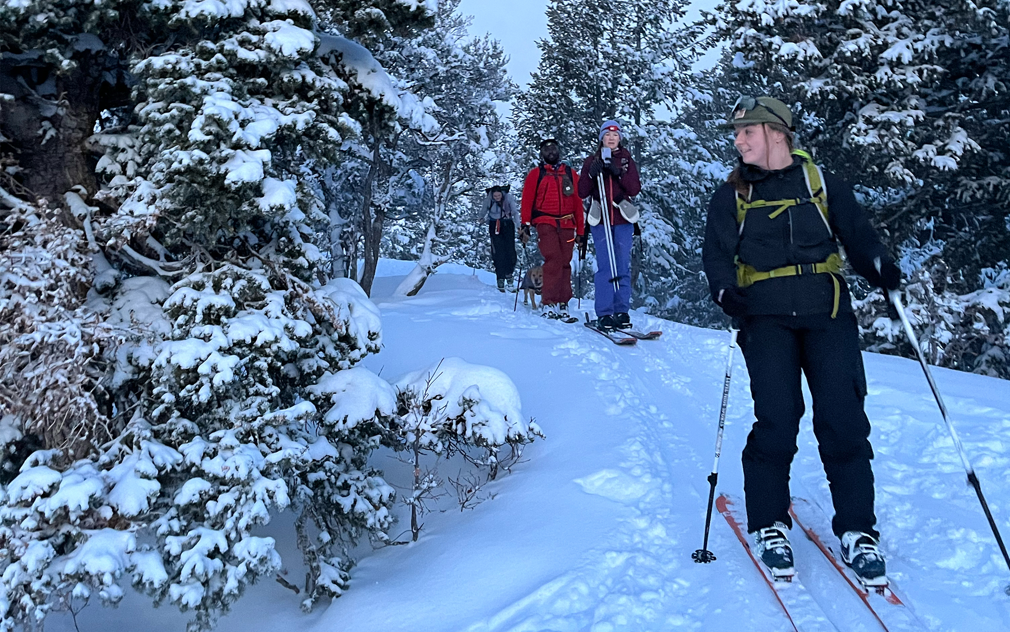 Backcountry skiing with friends is fun and safer than going alone.