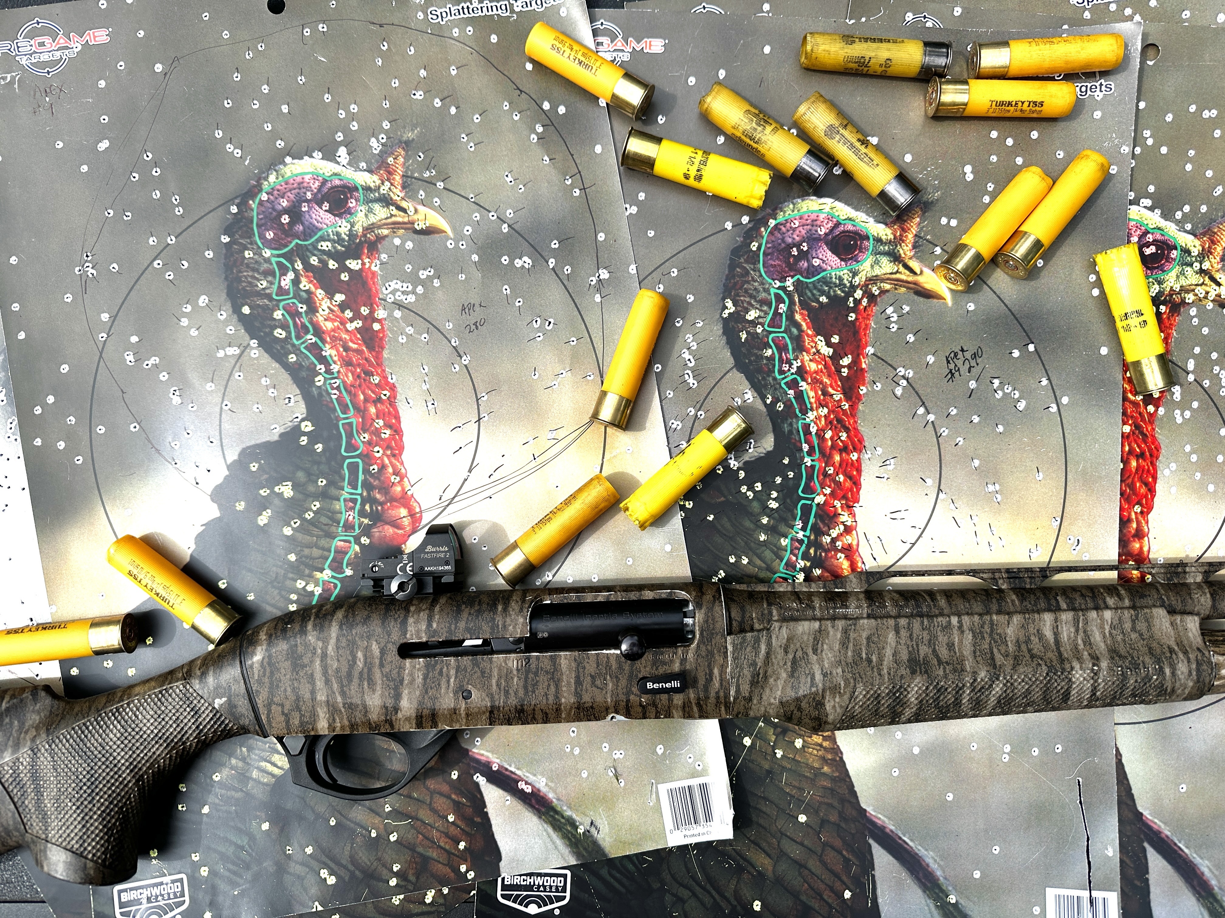 Patterning results from Benelli M2 Turkey