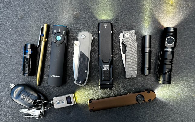 The best edc flashlights lined up.