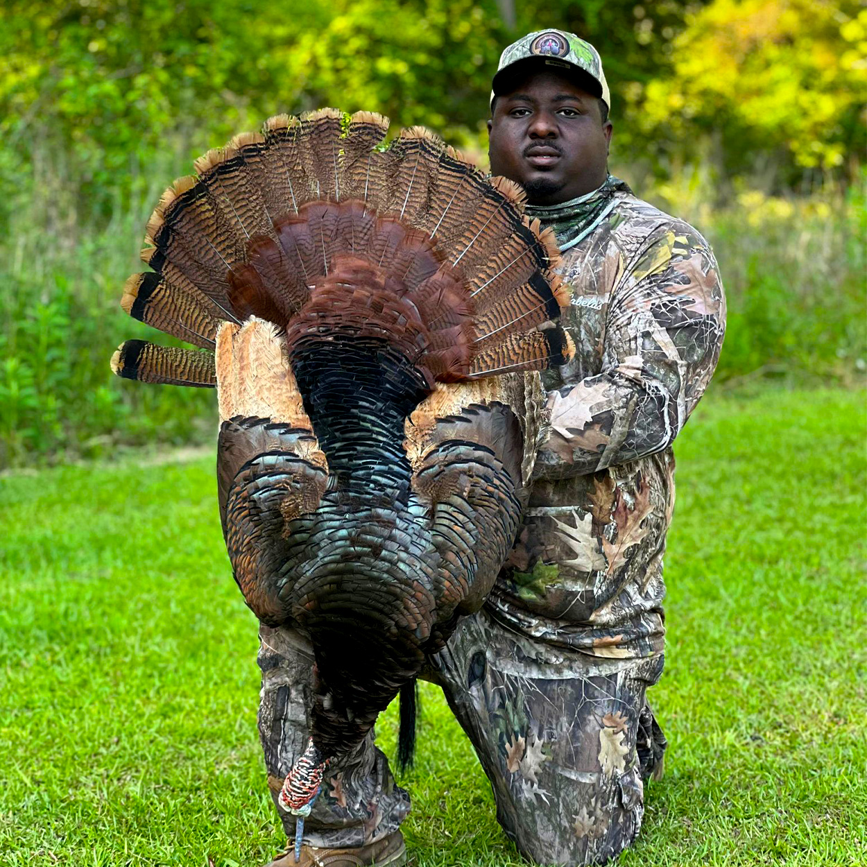 Georgia hunter with wild turkey.