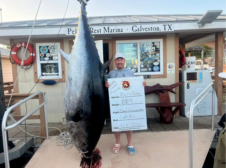 A Texas angler with a pending state-record bluefin tuna.