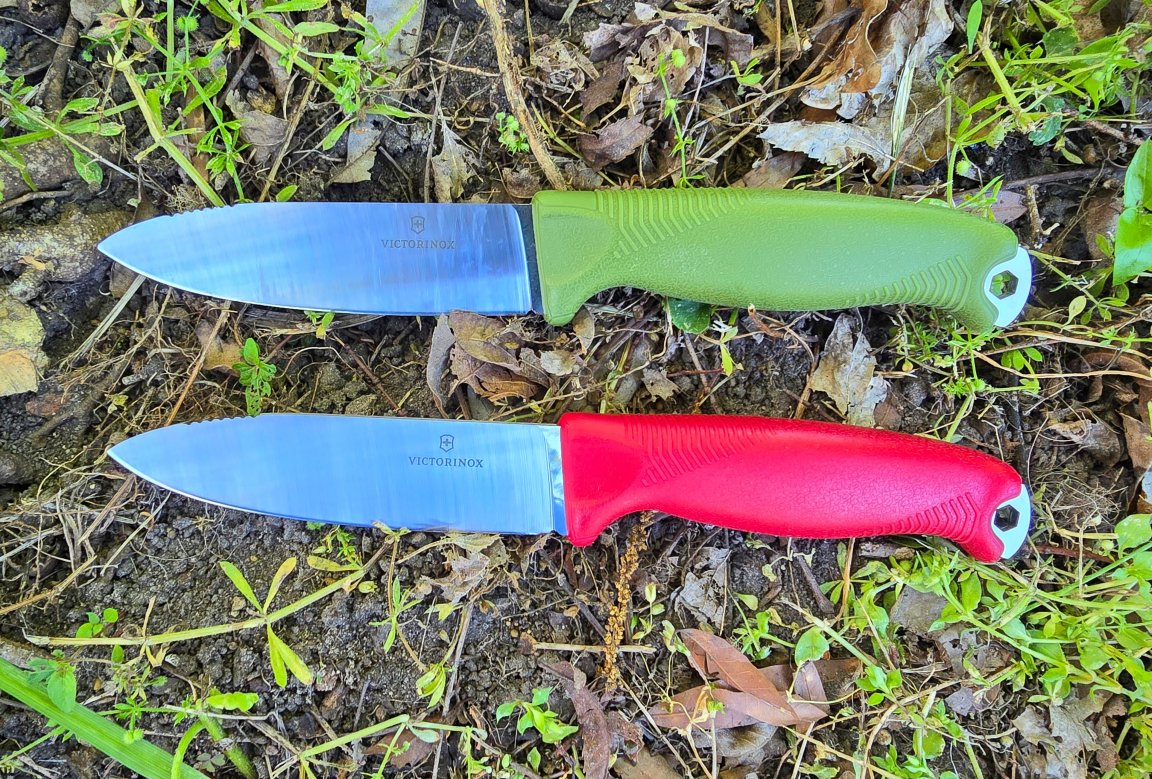 Two Victorinox Venture bushcraft knives