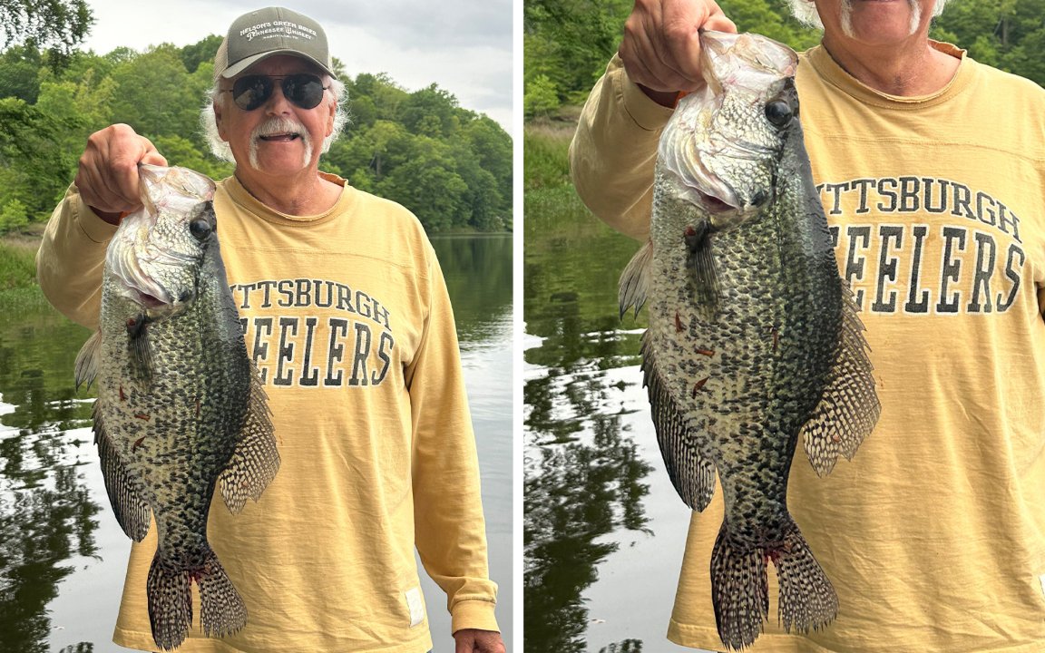 A Virginia angler with a slab black crappie.