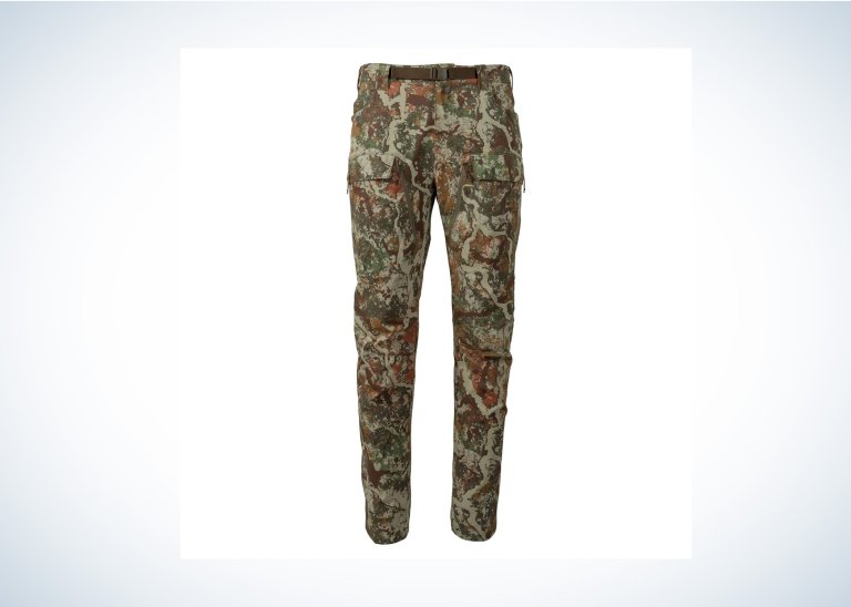 a pair of camo hunting pants