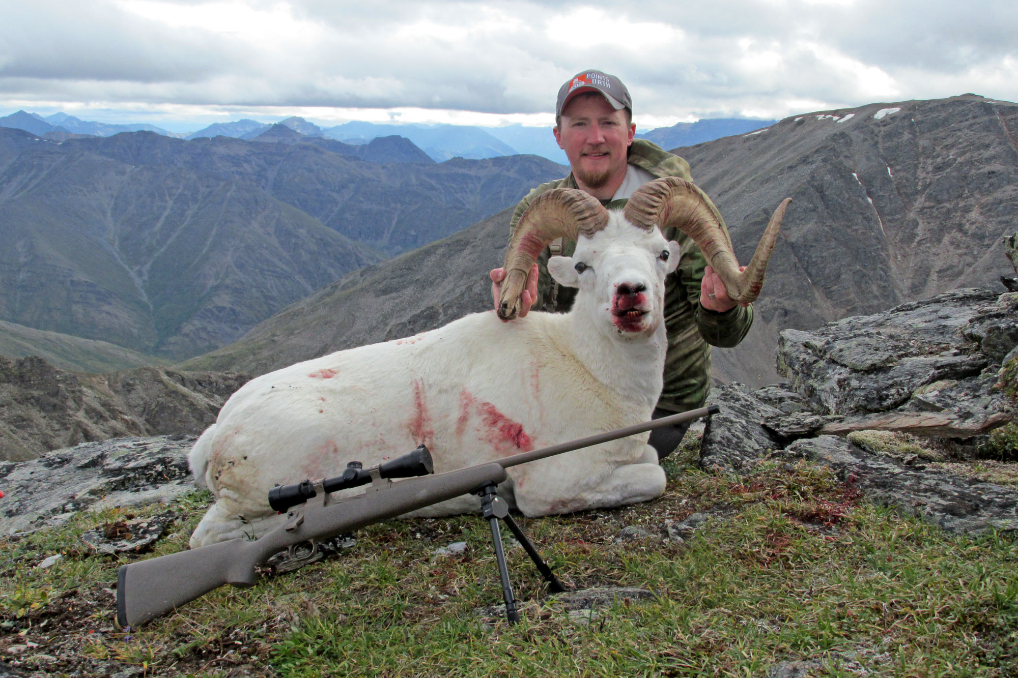 Freel with Dall ram and custom sheep rifle