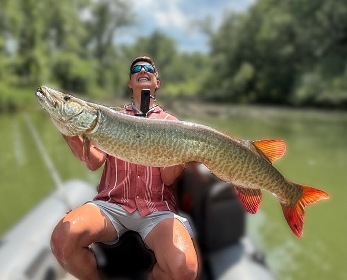An Ohio angler with a big muskie.