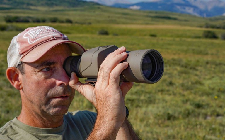 The author tests the new Sig Sauer stabilized spotting scope