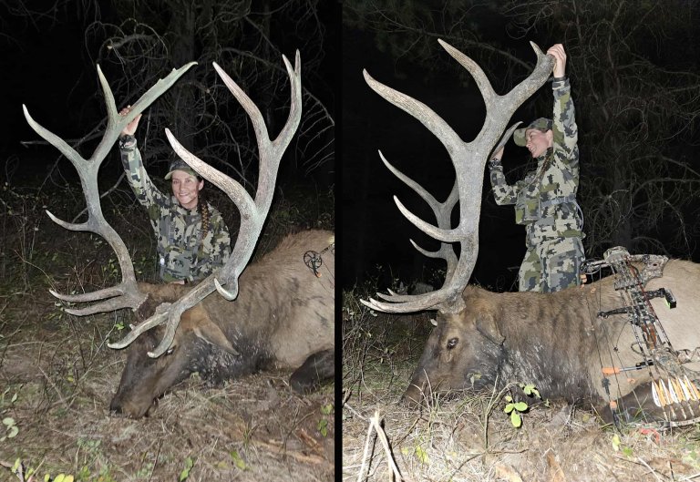 A bowhunter from oregon with a nice bull.