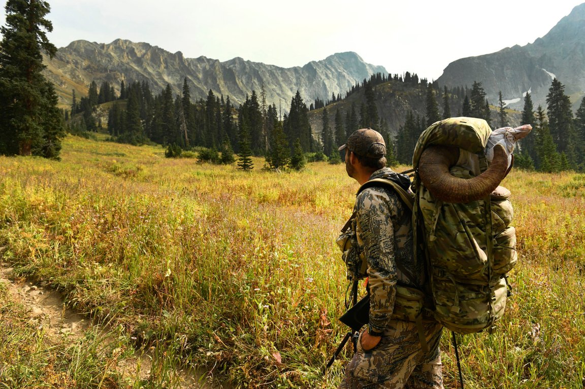 A sheep hunter in the Maroon Bells