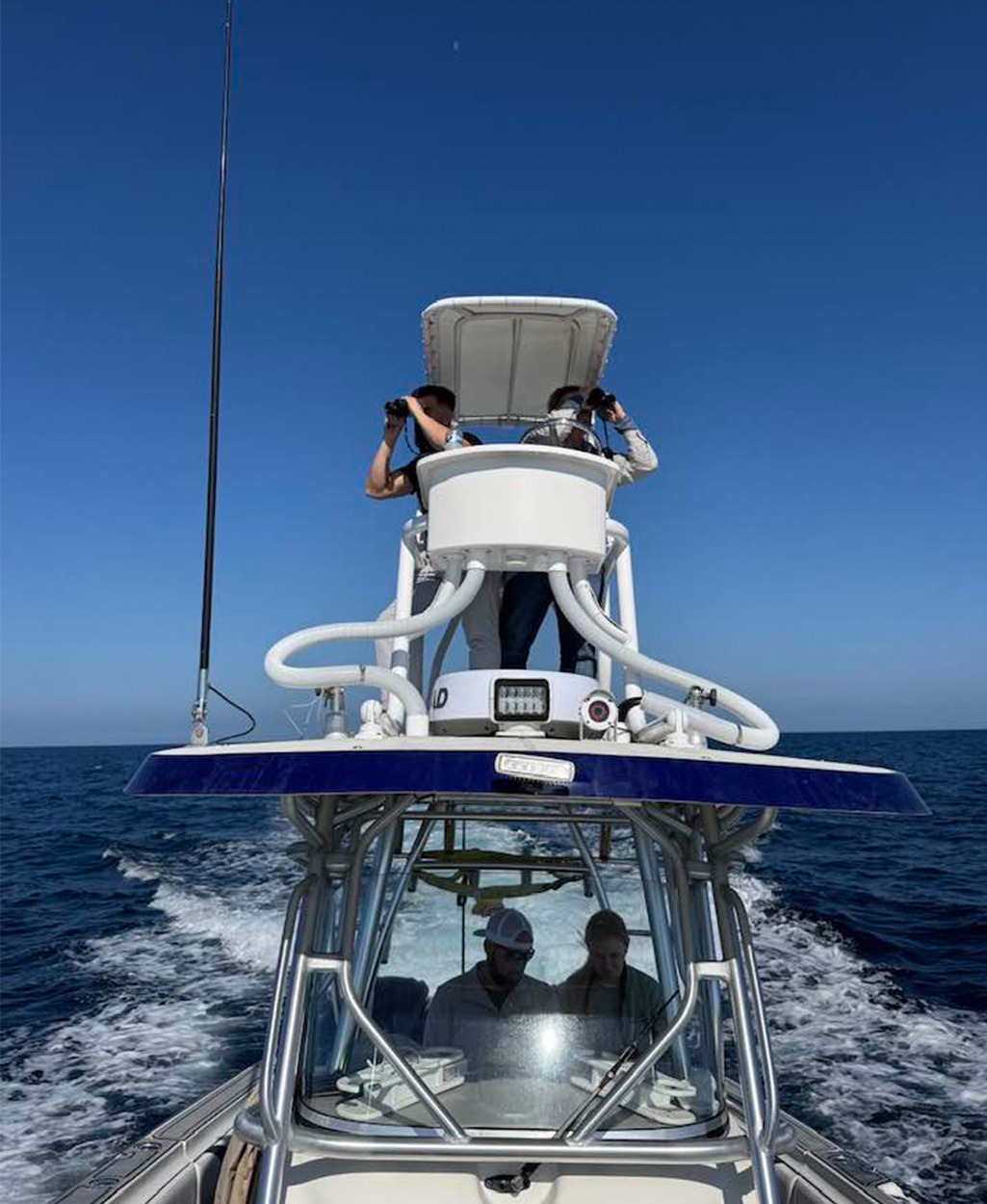 Volunteers search for missing fishermen in the Gulf.