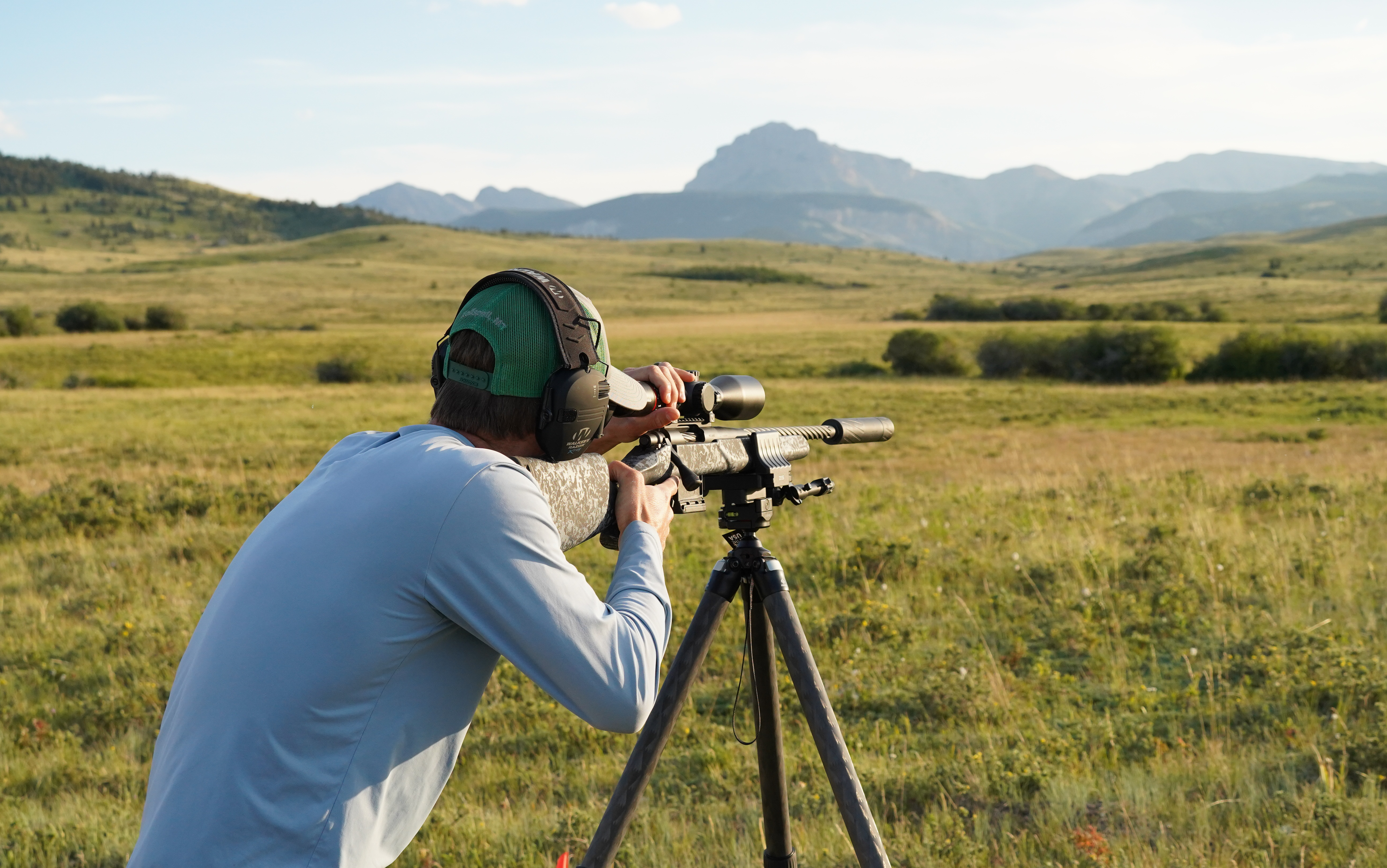 Testing precision scopes at long range targets.