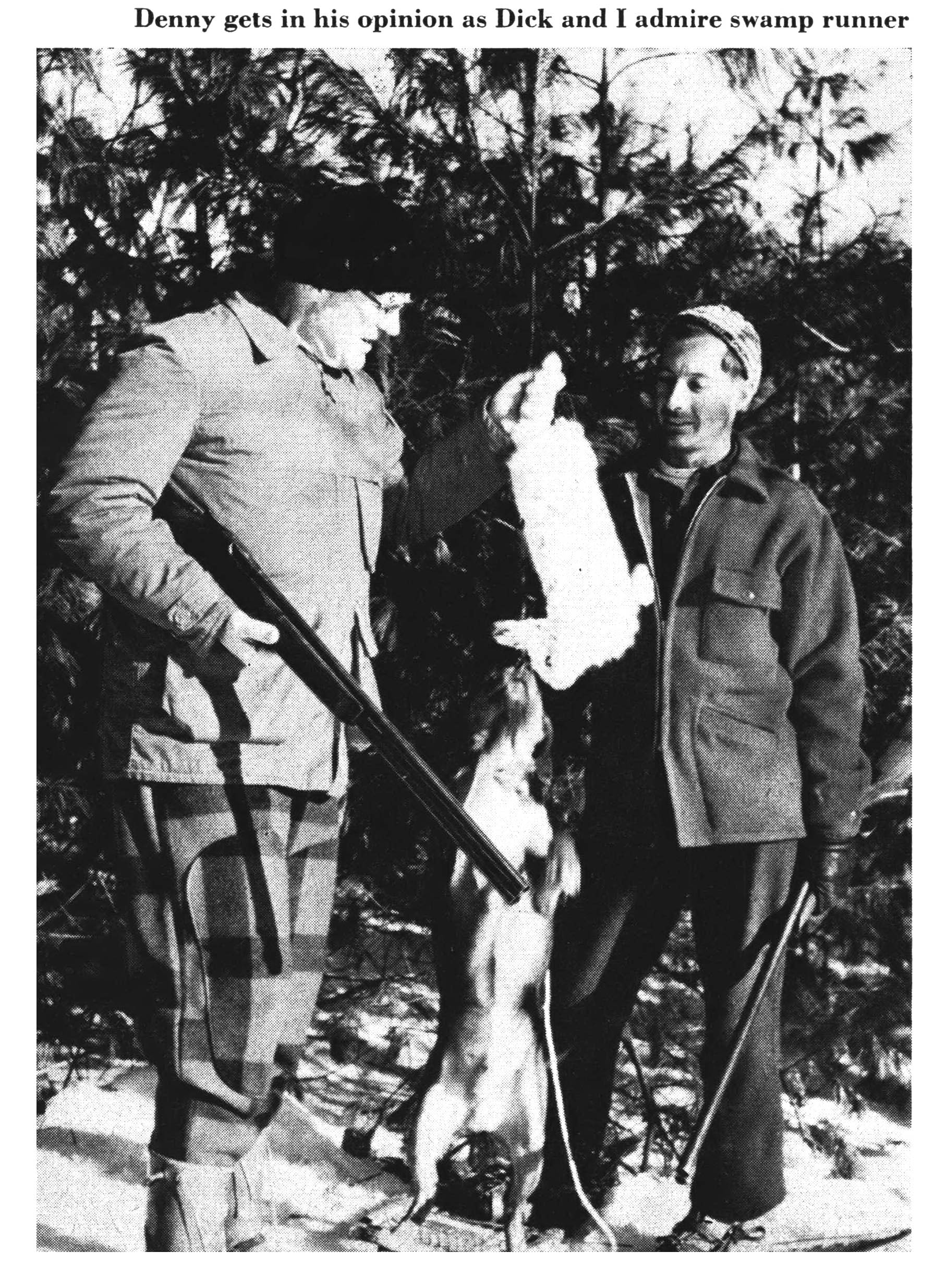 OId black and white photo of two rabbit hunters.