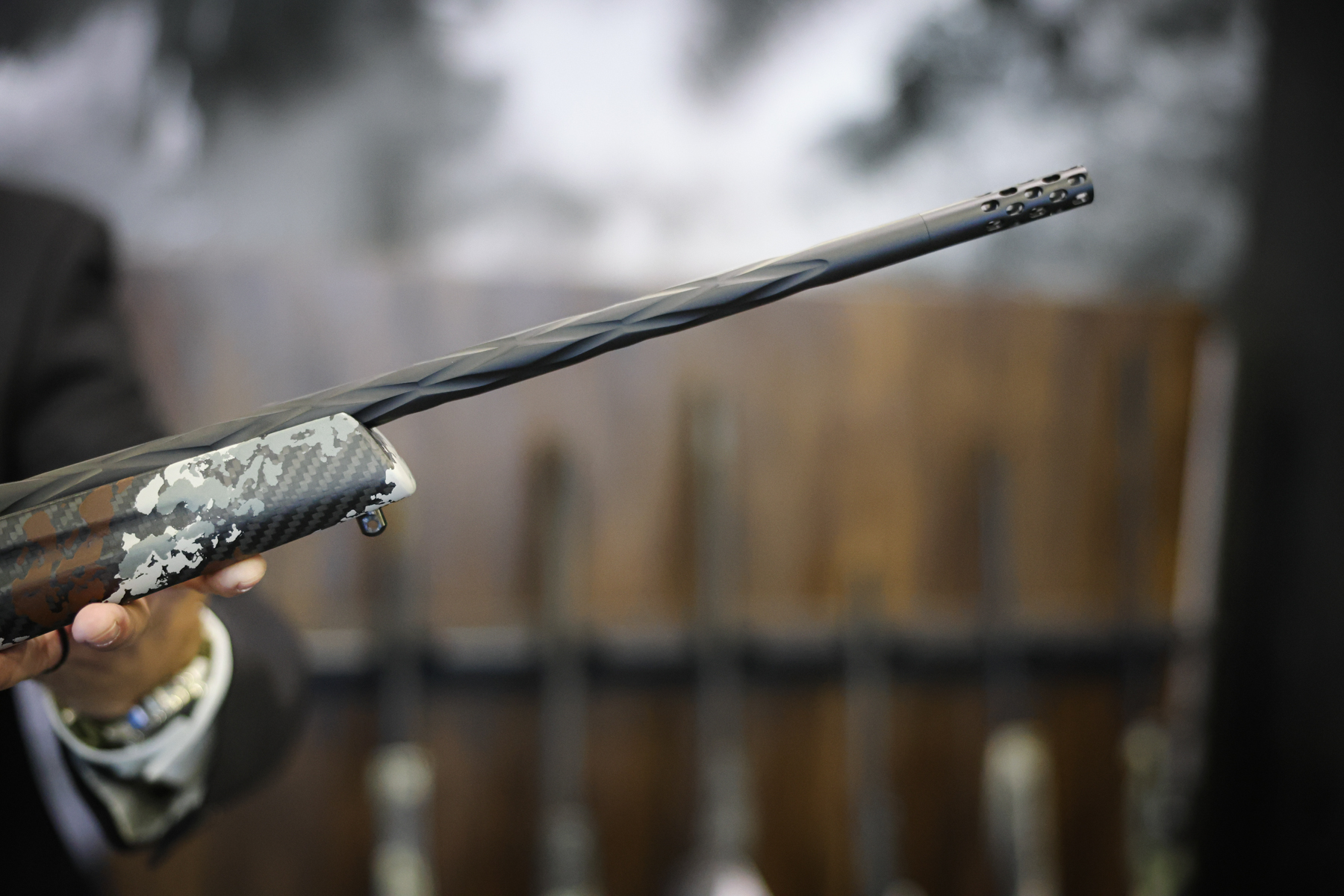 The fluted barrel on the Weatherby Mark V Capra
