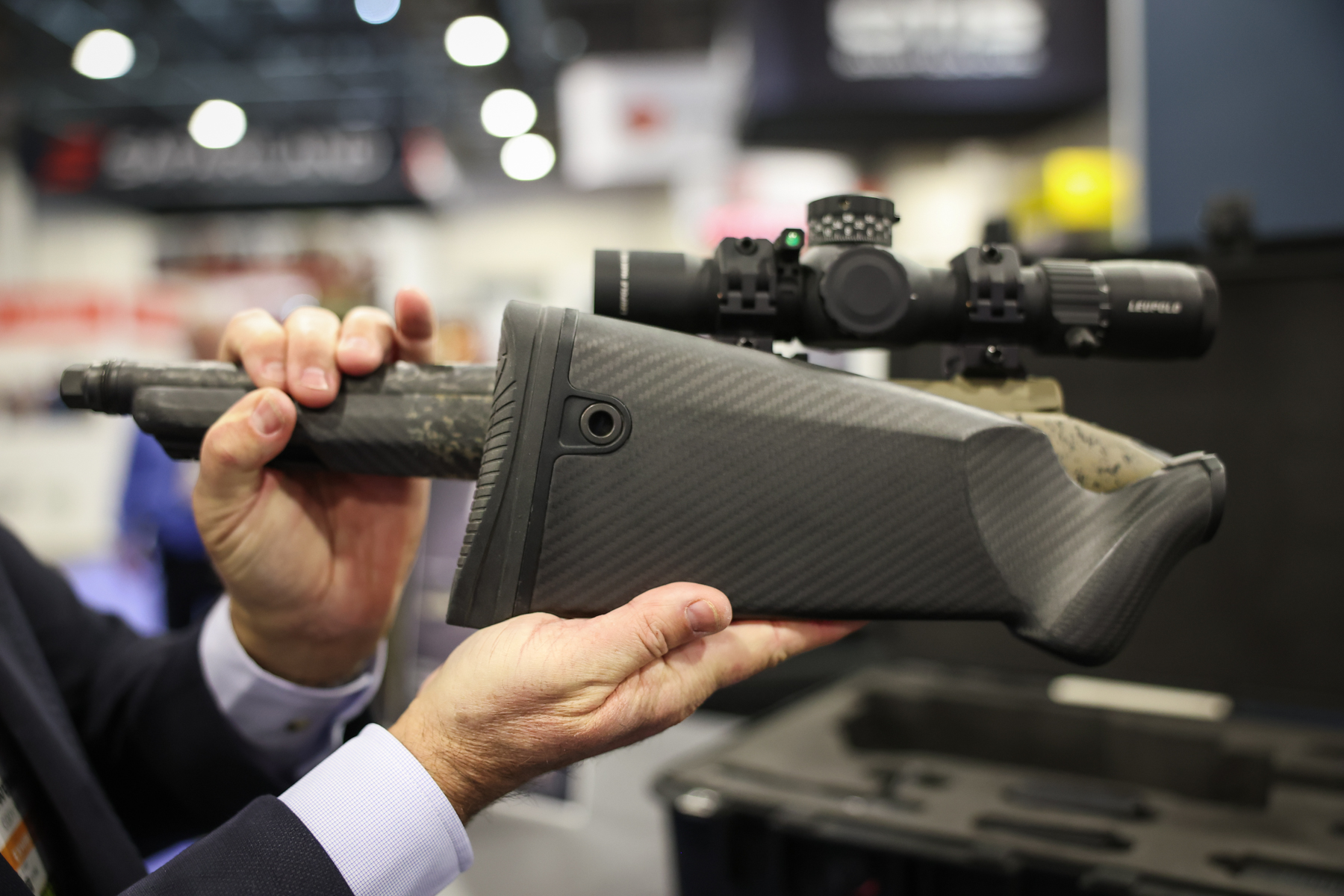 A folding stock on the Gunwerks Tiny AF.