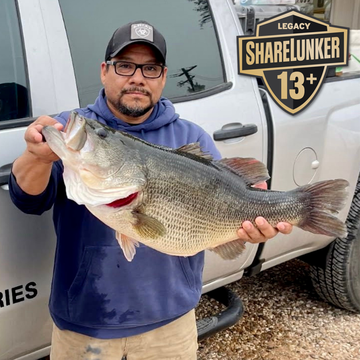 A Texas angler with a big bass.