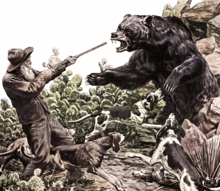 Ben Lilly faces off with a bear